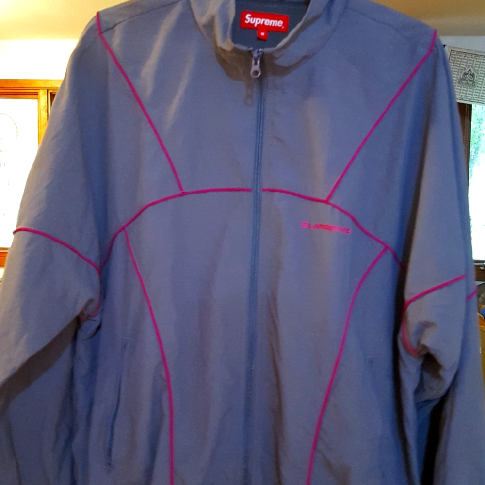 Supreme Piping Track Jacket SS 19 in Grey